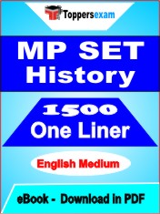 MP SET History One Liner Book PDF in English