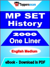 MP SET History One Liner Book PDF in English