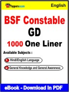 BSF Constable GD One Liner Book PDF in English