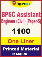 BPSC Assistant Engineer (Civil) (Paper-5) One Liner Book in English
