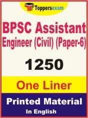 BPSC Assistant Engineer (Civil) (Paper-6) One Liner Book in English