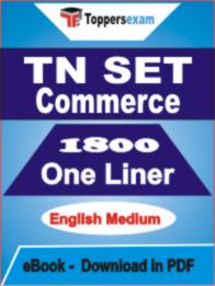 TN SET Commerce One Liner Book PDF in English