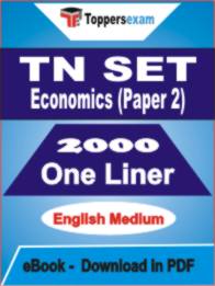 TN SET Economics ( Paper 2 ) One Liner Book PDF in English