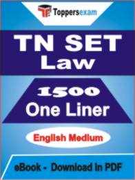 TN SET Law One Liner Book PDF in English