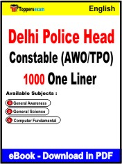 Delhi Police Head Constable (AWO/TPO) One Liner Book PDF in English