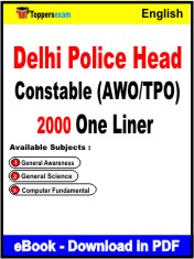 Delhi Police Head Constable (AWO/TPO) One Liner Book PDF in English