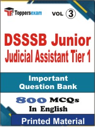 DSSSB Junior Judicial Assistant (Tier-1) Book in English - Objective MCQ (VOL.3)