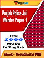 Punjab Police Jail Warder ( Paper 1 ) PDF Book In English - MCQ / Objective Questions