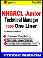 NHSRCL Junior Technical Manager One Liner Book in English
