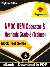 NMDC HEM Operator & Mechanic Grade-3 (Trainee) PDF Book In English - Practice Set