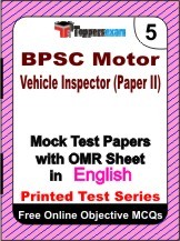 BPSC Motor Vehicle Inspector (Paper 2) Exam Mock Test Papers (Book) in English