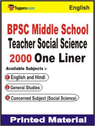 BPSC Middle School Teacher Social Science One Liner Book in English.