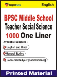 BPSC Middle School Teacher Social Science One Liner Book in English.