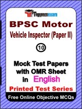 BPSC Motor Vehicle Inspector (Paper 2) Exam Mock Test Papers (Book) in English