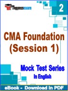CMA Foundation (Session 1) Test PDF Book In English - Question Paper