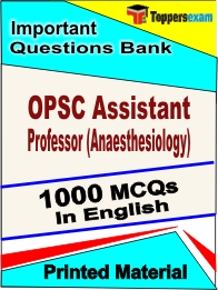 OPSC Assistant Professor (Anaesthesiology) Book in English - Objective MCQ
