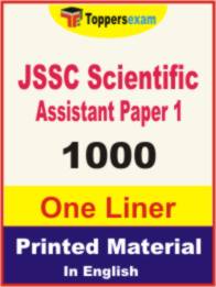 JSSC Scientific Assistant ( Paper 1 ) One Liner Book in English