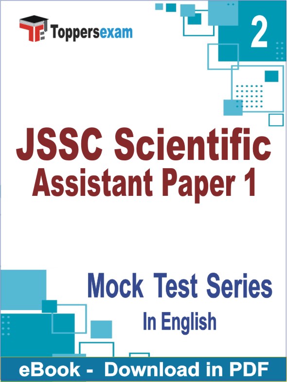JSSC Scientific Assistant Paper 1 Test PDF Book In English - Question Paper