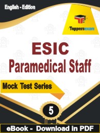ESIC Paramedical Staff PDF Book In English - Practice Set