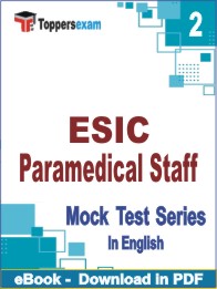 ESIC Paramedical Staff PDF Book In English - Question Paper