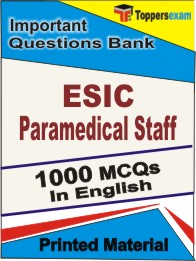 ESIC Paramedical Staff Book in English - Objective MCQ