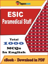 ESIC Paramedical Staff PDF Book In English - MCQ / Objective Questions