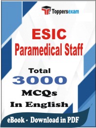 ESIC Paramedical Staff PDF Book In English - MCQ / Objective Questions
