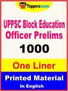 UPPSC Block Education Officer Prelims One Liner Book in English