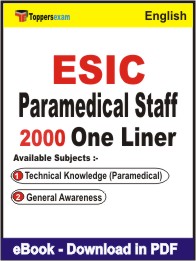 ESIC Paramedical Staff One Liner Book PDF in English