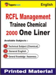 RCFL Management Trainee ( Chemical ) One Liner Book in English