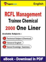 RCFL Management Trainee ( Chemical ) One Liner Book PDF in English