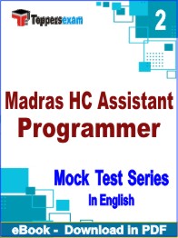 Madras HC Assistant Programmer Test PDF Book In English - Question Paper