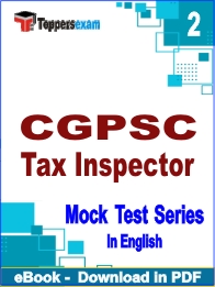 CGPSC Tax Inspector PDF Book In English - Question Paper
