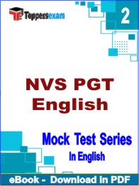 NVS PGT English Test PDF Book In English - Question Paper