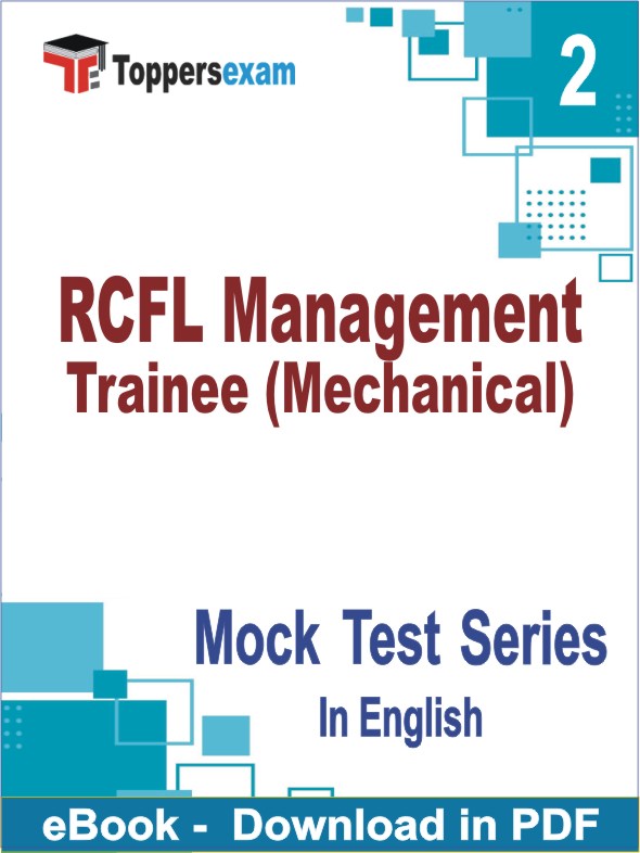 RCFL Management Trainee (Mechanical) Test PDF Book In English - Question Paper