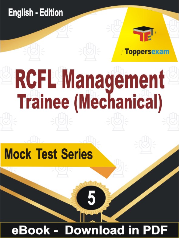 RCFL Management Trainee (Mechanical) Test PDF Book In English - Practice Set
