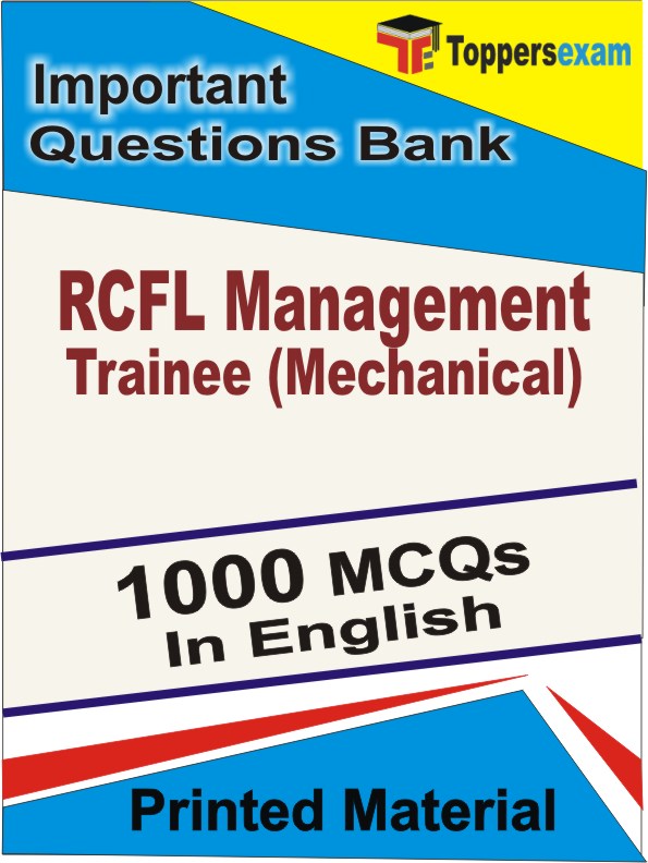 RCFL Management Trainee (Mechanical) Book in English - Objective MCQ