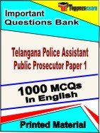 Telangana Police Assistant Public Prosecutor ( Paper 1 ) Book in English - Objective MCQ