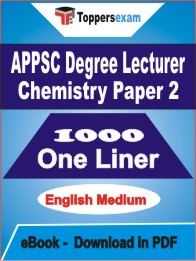 APPSC Degree Lecturer Chemistry (Paper-2) One Liner Book PDF in English