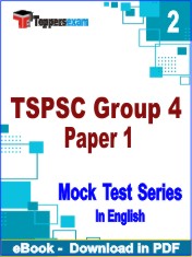 TSPSC Group 4 Paper 1 Test PDF Book In English - Question Paper