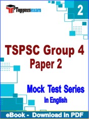TSPSC Group 4 Paper 2 Test PDF Book In English - Question Paper