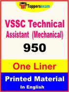 VSSC Technical Assistant (Mechanical) One Liner Book in English