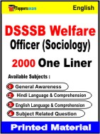 DSSSB Welfare Officer (Sociology) One Liner Book in English