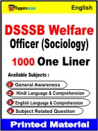 DSSSB Welfare Officer (Sociology) One Liner Book in English