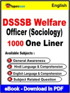DSSSB Welfare Officer (Sociology) One Liner Book PDF in English