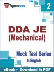 DDA JE (Mechanical) PDF Book In English - Question Paper