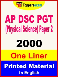 AP DSC PGT (Physical Science) Paper 2 One Liner Book in English