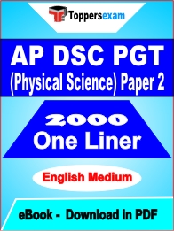AP DSC PGT (Physical Science) Paper 2 One Liner Book PDF in English