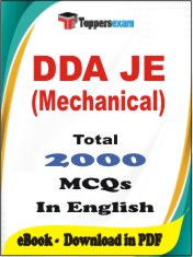 DDA JE (Mechanical) PDF Book In English - MCQ / Objective Questions