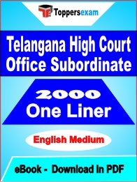 Telangana High Court Office Subordinate One Liner Book PDF in English